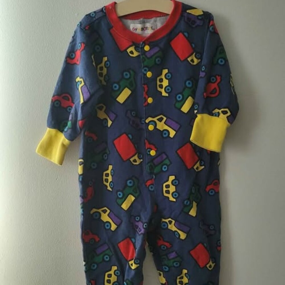 Vintage 90s Gymboree Truck Footless Romper